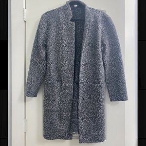 Grey structured sweater jacket